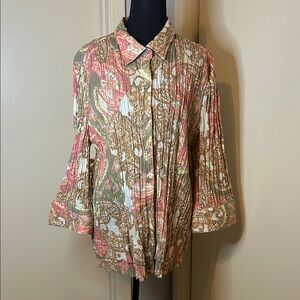 CJ Banks Multicolor Abstract Top